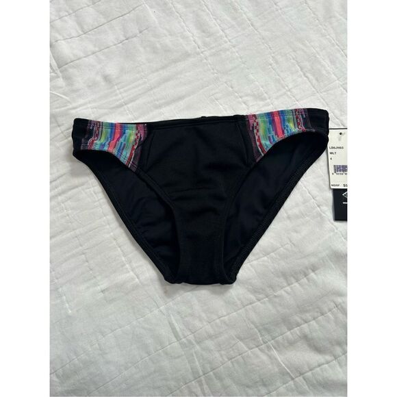 La Blanca NWT bikini bottom size 4 Aztec print side band black Msrp $55 - Picture 7 of 8
